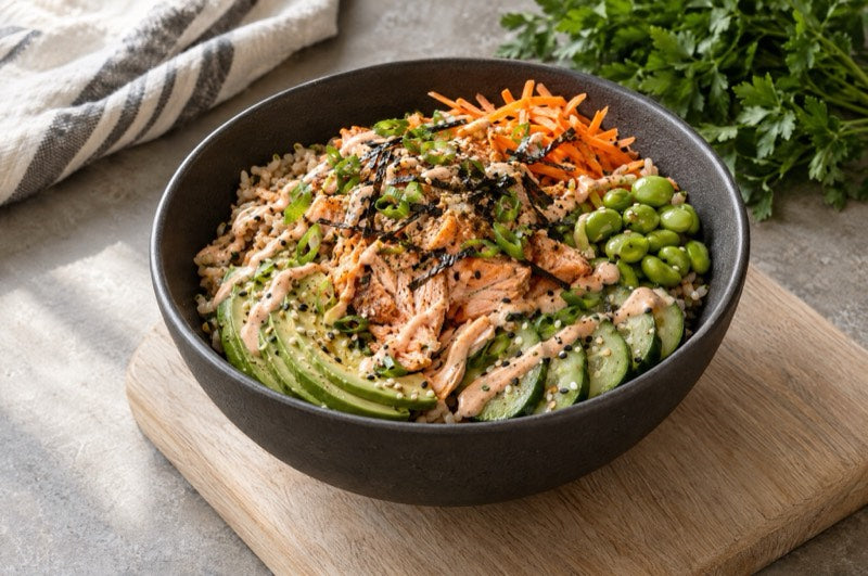 Spicy Salmon Sushi Bowls