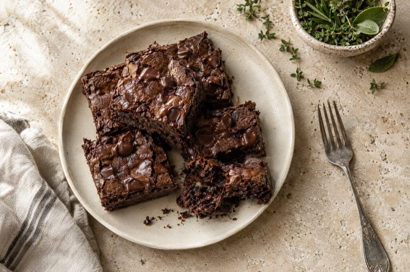 Double Chocolate Zucchini Brownies